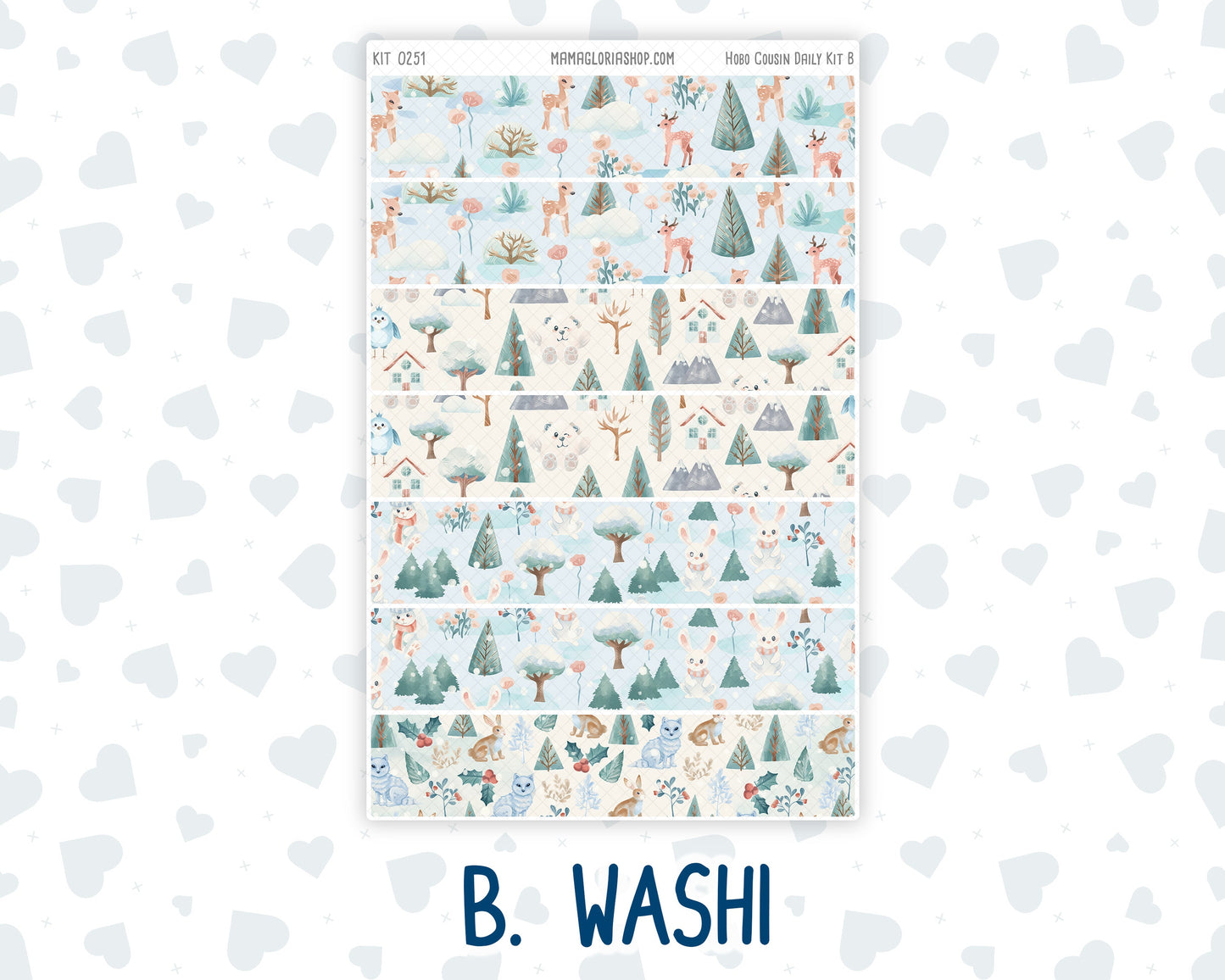 Kit 0251 - Hobonichi Cousin - Daily Kit - January - Pine & Paws