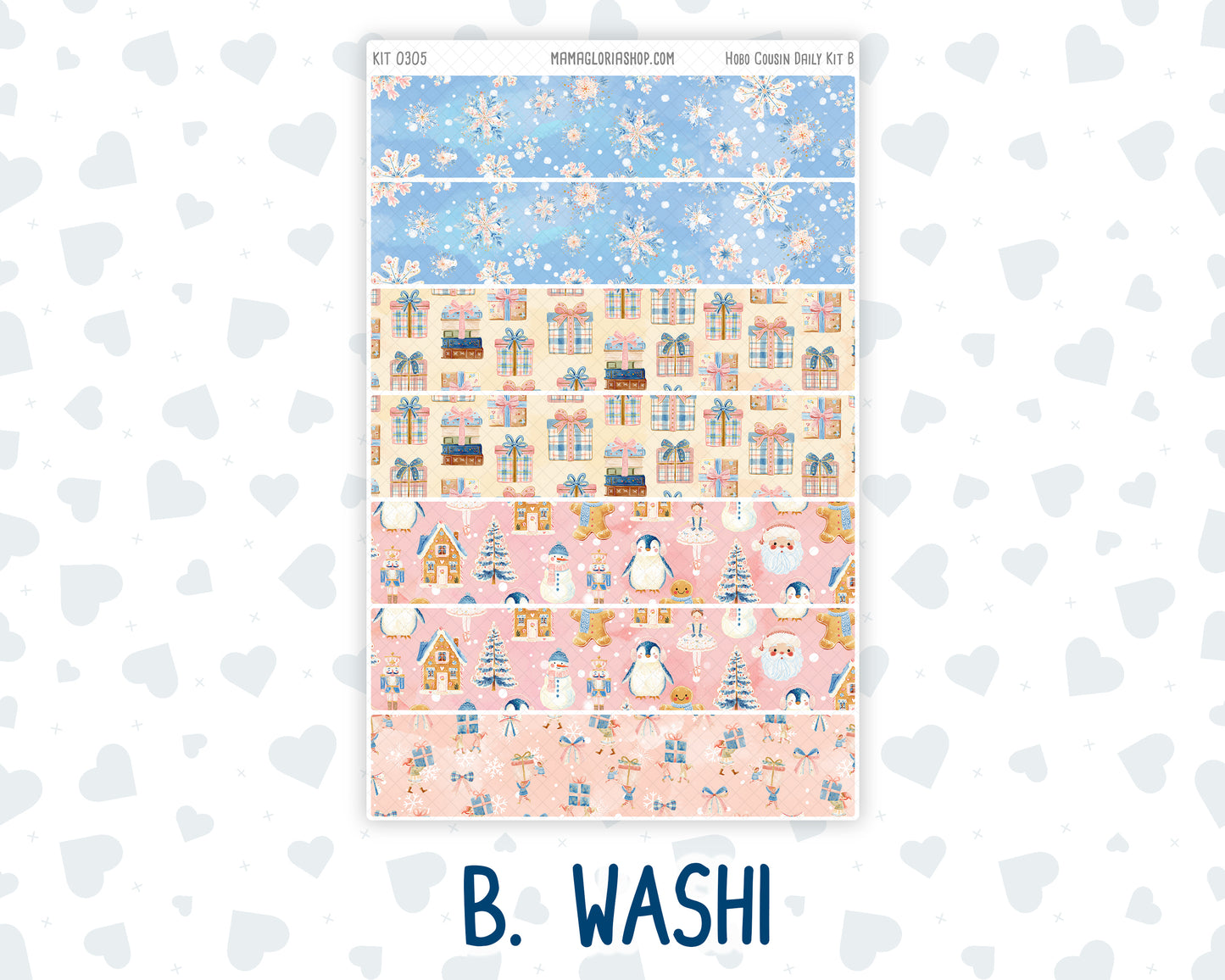 Kit 0305 - Hobonichi Cousin - Daily Kit - December - Sugarplum Parade