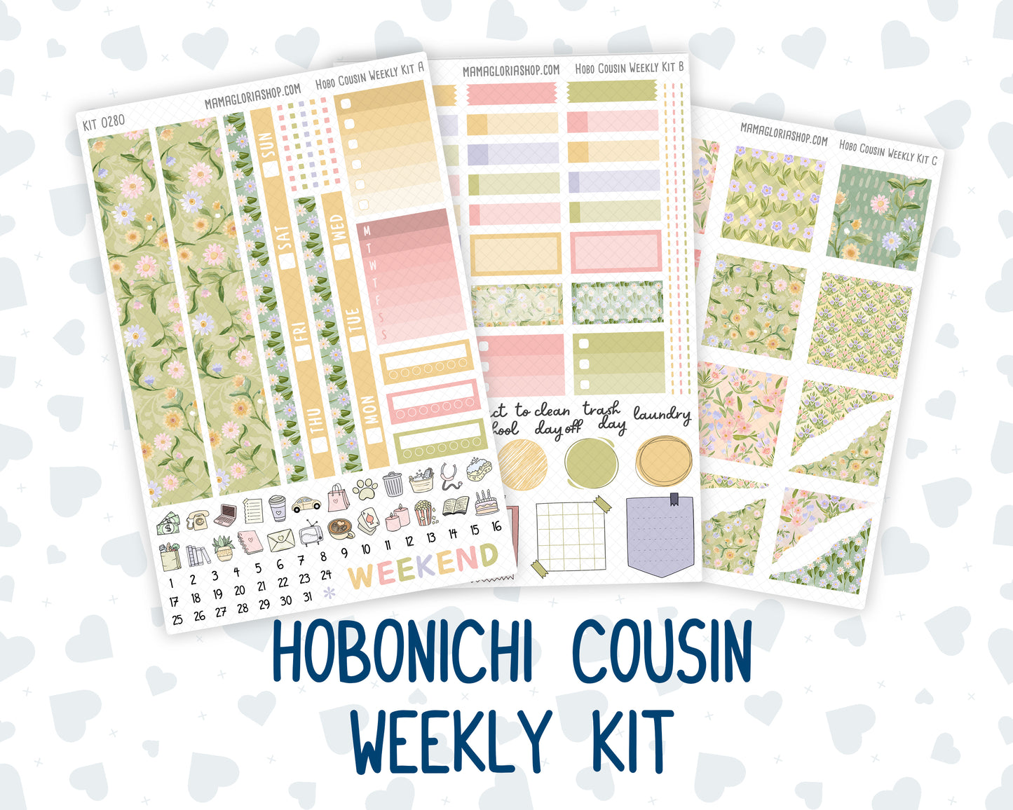 Kit 0280 - Hobonichi Cousin - Weekly Kit - Half Past Six In August - 1.3” Wide Columns