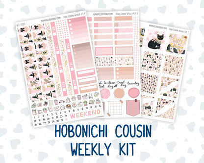 Kit 0297 - Hobonichi Cousin - Weekly Kit - October - Pink Spell - 1.3” Wide Columns