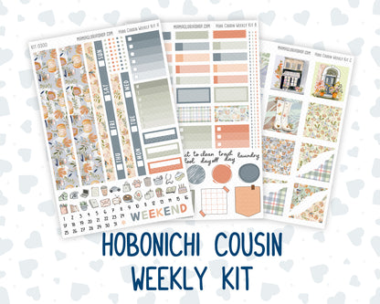 Kit 0300 - Hobonichi Cousin - Weekly Kit - October - Autumn Stroll - 1.3” Wide Columns