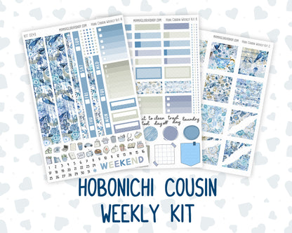 Kit 0249 - Hobonichi Cousin - Weekly Kit - January - Icy Lace - 1.3” Wide Columns