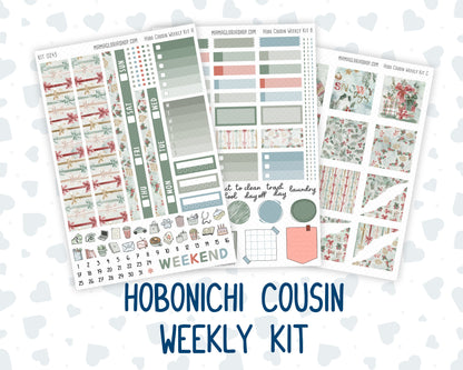 Kit 0245 - Hobonichi Cousin - Weekly Kit - December - Vintage Christmas - 1.3” Wide Columns