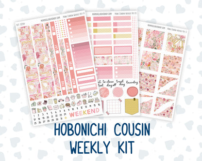 Kit 0294 - Hobonichi Cousin - Weekly Kit - September - Rosy Reveria - 1.3” Wide Columns
