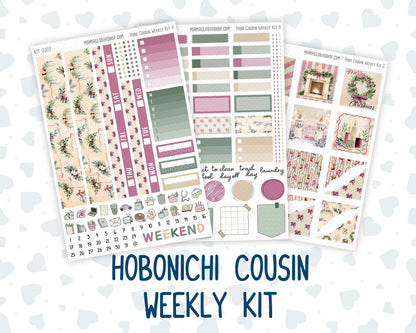 Kit 0307 - Hobonichi Cousin - Weekly Kit - December - Velvet Hearth - 1.3” Wide Columns