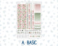 Kit 0257 - Hobonichi Cousin - Weekly Kit - March - Blush Garden - 1.3” Wide Columns