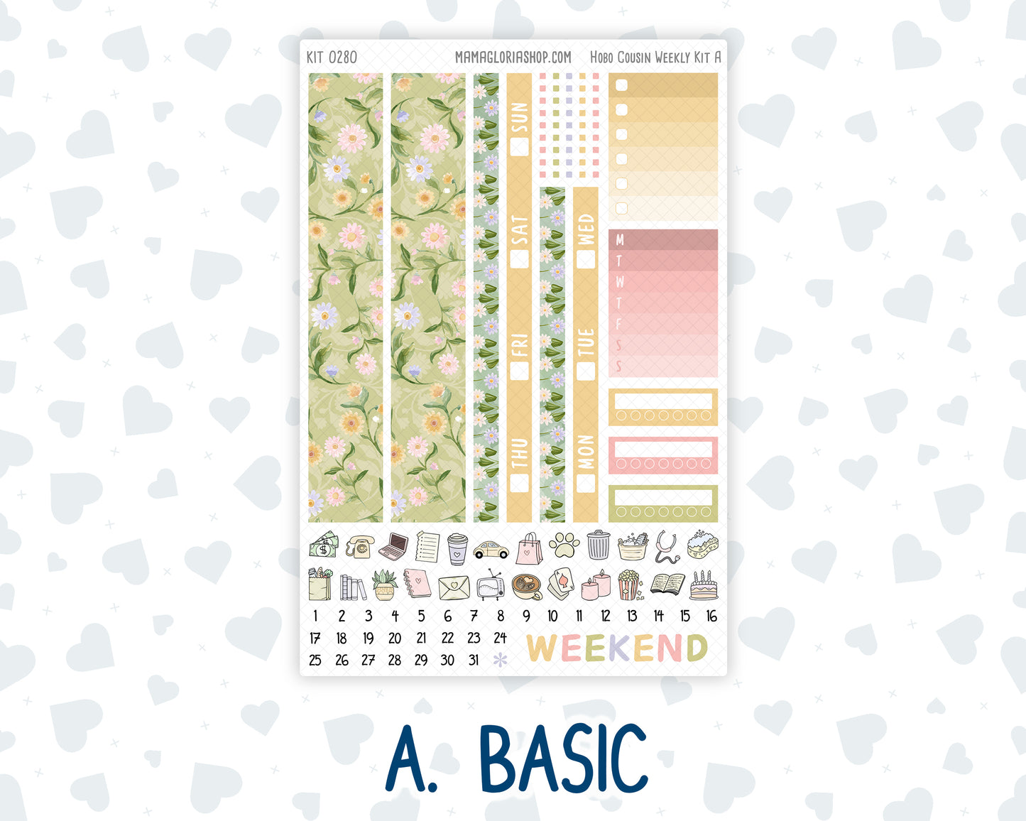 Kit 0280 - Hobonichi Cousin - Weekly Kit - Half Past Six In August - 1.3” Wide Columns