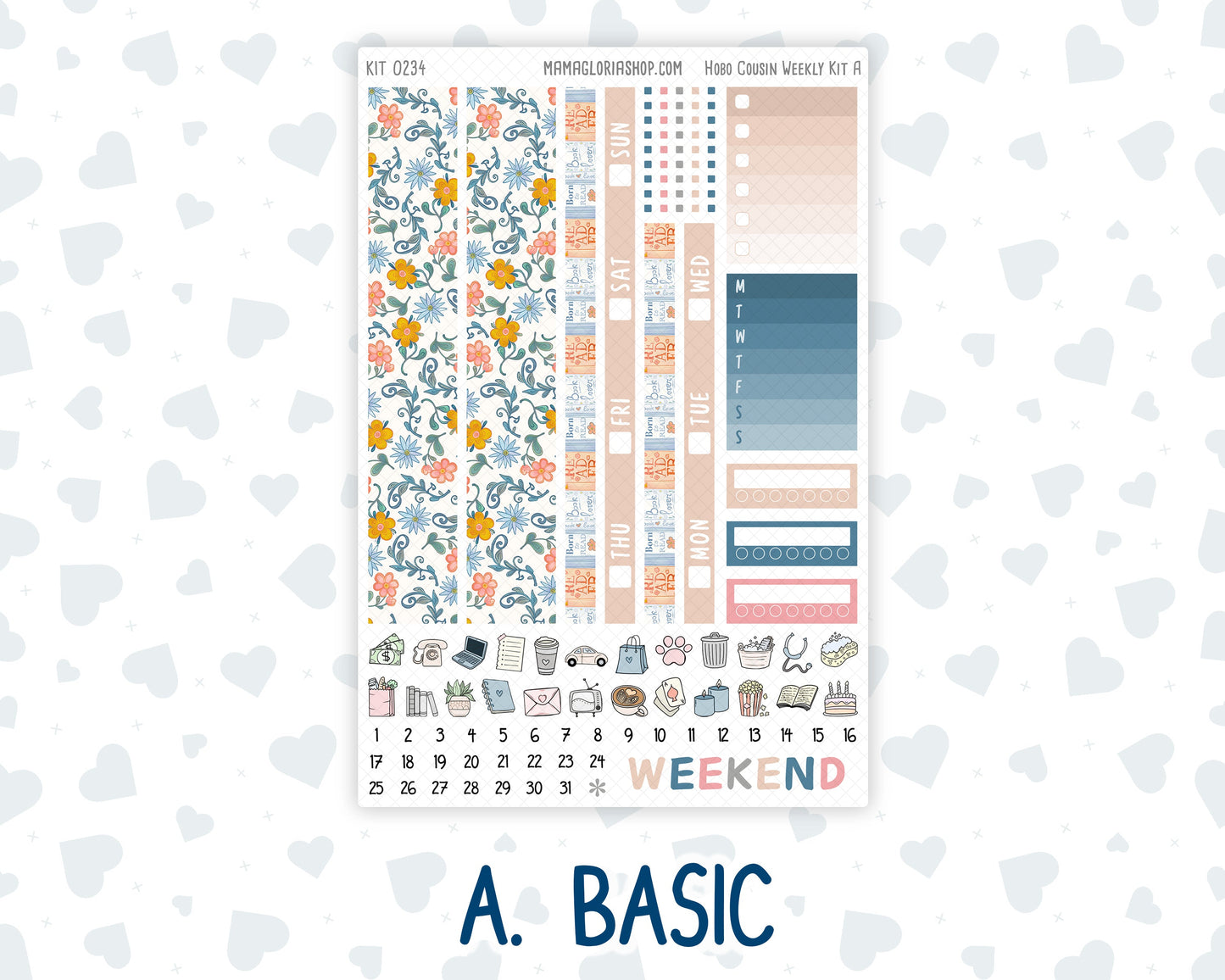 Kit 0234 - Hobonichi Cousin - Weekly Kit - September – Reader’s Escape - September - 1.3” Wide Columns