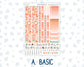 Kit 0278 - Hobonichi Cousin - Weekly Kit - August - Oops, All Peaches - 1.3” Wide Columns