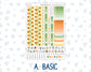 Kit 0229 - Hobonichi Cousin - Weekly Kit - August - Golden Faces - 1.3” Wide Columns