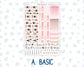 Kit 0297 - Hobonichi Cousin - Weekly Kit - October - Pink Spell - 1.3” Wide Columns