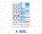 Kit 0224 - Hobonichi Cousin - Weekly Kit - July - Patriotic Parade - 1.3” Wide Columns