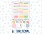 Kit 0260 - Hobonichi Cousin - Weekly Kit - April - Pastel Egg Hunt - 1.3” Wide Columns