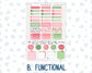 Kit 0276 - Hobonichi Cousin - Weekly Kit - July - Melon Crush - 1.3” Wide Columns