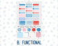 Kit 0224 - Hobonichi Cousin - Weekly Kit - July - Patriotic Parade - 1.3” Wide Columns