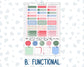 Kit 0306 - Hobonichi Cousin - Weekly Kit - December - Jolly Mischief - 1.3” Wide Columns