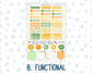 Kit 0277 - Hobonichi Cousin - Weekly Kit - August - Sunflower Drama Club - 1.3” Wide Columns