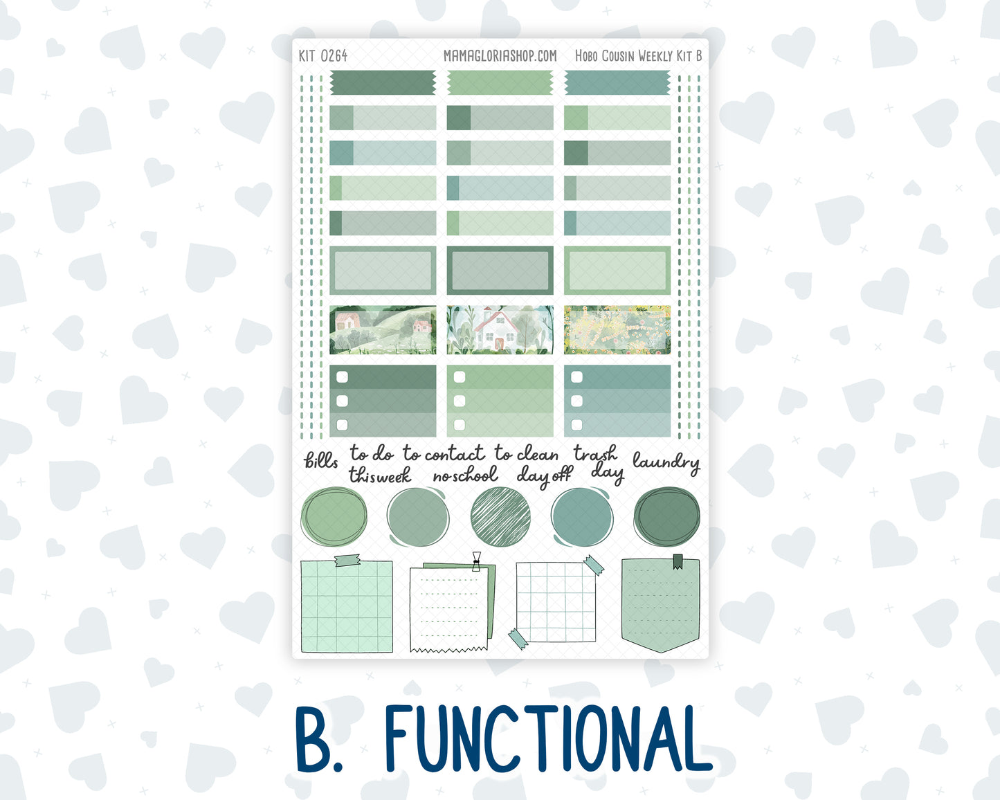 Kit 0264 - Hobonichi Cousin - Weekly Kit - May - Spring Walk - 1.3” Wide Columns