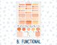 Kit 0241 - Hobonichi Cousin - Weekly Kit - November - Pumpkin Latte - 1.3” Wide Columns