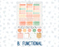 Kit 0278 - Hobonichi Cousin - Weekly Kit - August - Oops, All Peaches - 1.3” Wide Columns