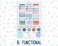 Kit 0247 - Hobonichi Cousin - Weekly Kit - December - Snow Day Adventures - 1.3” Wide Columns