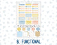 Kit 0265 - Hobonichi Cousin - Weekly Kit - May - Honeybee Sky - 1.3” Wide Columns