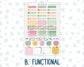 Kit 0267 - Hobonichi Cousin - Weekly Kit - May - Flowers For Mama - 1.3” Wide Columns