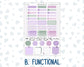 Kit 0263 - Hobonichi Cousin - Weekly Kit - April - Lavender Drift - 1.3” Wide Columns