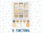Kit 0243 - Hobonichi Cousin - Weekly Kit - November - Boho Autumn - 1.3” Wide Columns