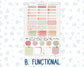 Kit 0308 - Hobonichi Cousin - Weekly Kit - December - Knit & Holly - 1.3” Wide Columns
