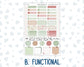 Kit 0244 - Hobonichi Cousin - Weekly Kit - December - Santas Village - 1.3” Wide Columns