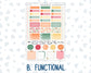 Kit 0271 - Hobonichi Cousin - Weekly Kit - June - Strawberry Shore - 1.3” Wide Columns