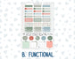 Kit 0245 - Hobonichi Cousin - Weekly Kit - December - Vintage Christmas - 1.3” Wide Columns