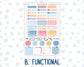 Kit 0305 - Hobonichi Cousin - Weekly Kit - December - Sugarplum Parade - 1.3” Wide Columns