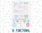 Kit 0262 - Hobonichi Cousin - Weekly Kit - April - Spring Puffs - 1.3” Wide Columns