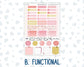 Kit 0294 - Hobonichi Cousin - Weekly Kit - September - Rosy Reveria - 1.3” Wide Columns