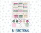 Kit 0307 - Hobonichi Cousin - Weekly Kit - December - Velvet Hearth - 1.3” Wide Columns