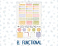 Kit 0280 - Hobonichi Cousin - Weekly Kit - Half Past Six In August - 1.3” Wide Columns