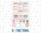 Kit 0232 - Hobonichi Cousin - Weekly Kit - September - Heirloom Garden - 1.3” Wide Columns