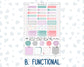 Kit 0225 - Hobonichi Cousin - Weekly Kit - July - Carnival Joy - 1.3” Wide Columns