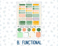 Kit 0226 - Hobonichi Cousin - Weekly Kit - July - Tropical Whimsy - 1.3” Wide Columns