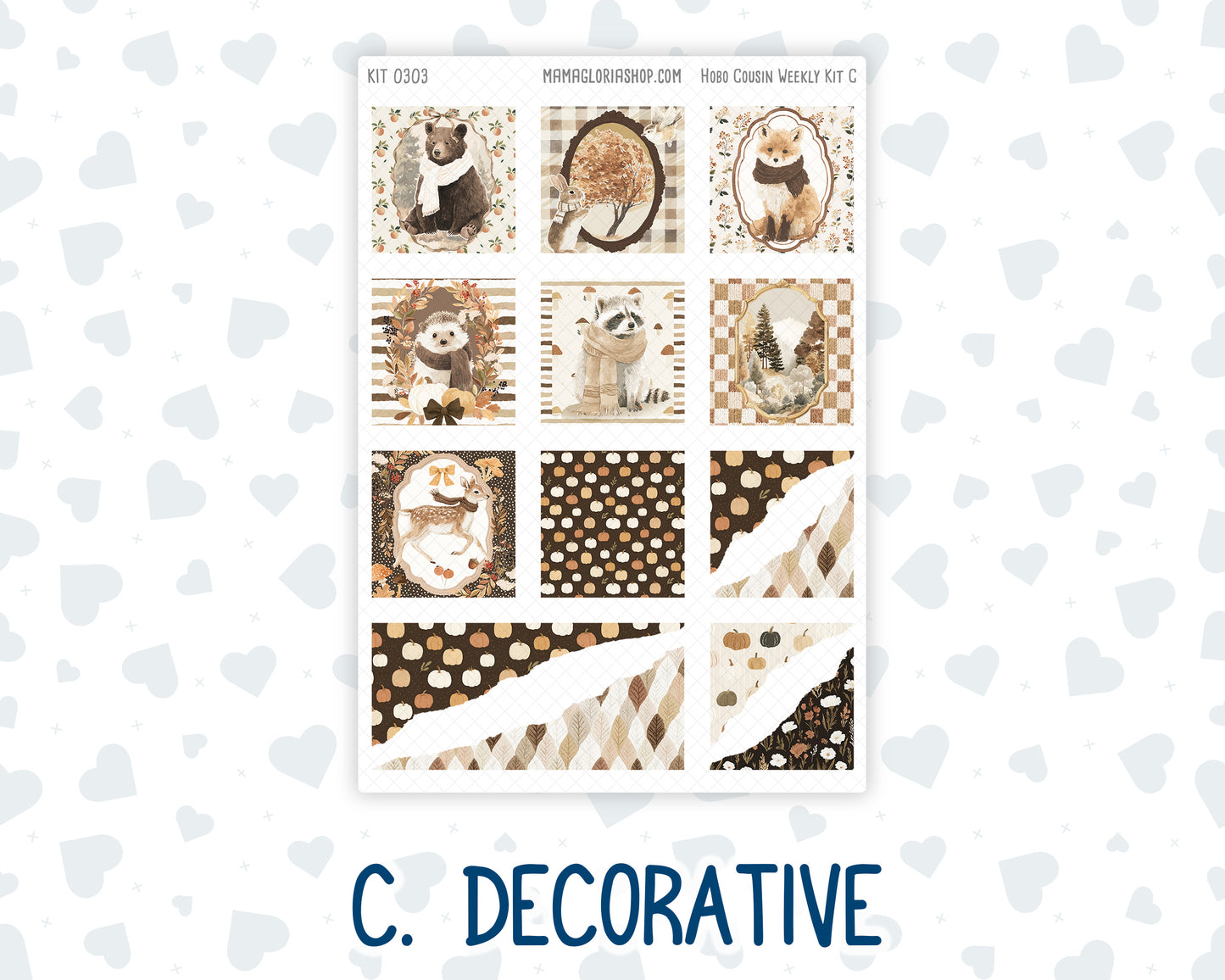 Kit 0303 - Hobonichi Cousin - Weekly Kit - November - Into The Woods - 1.3” Wide Columns