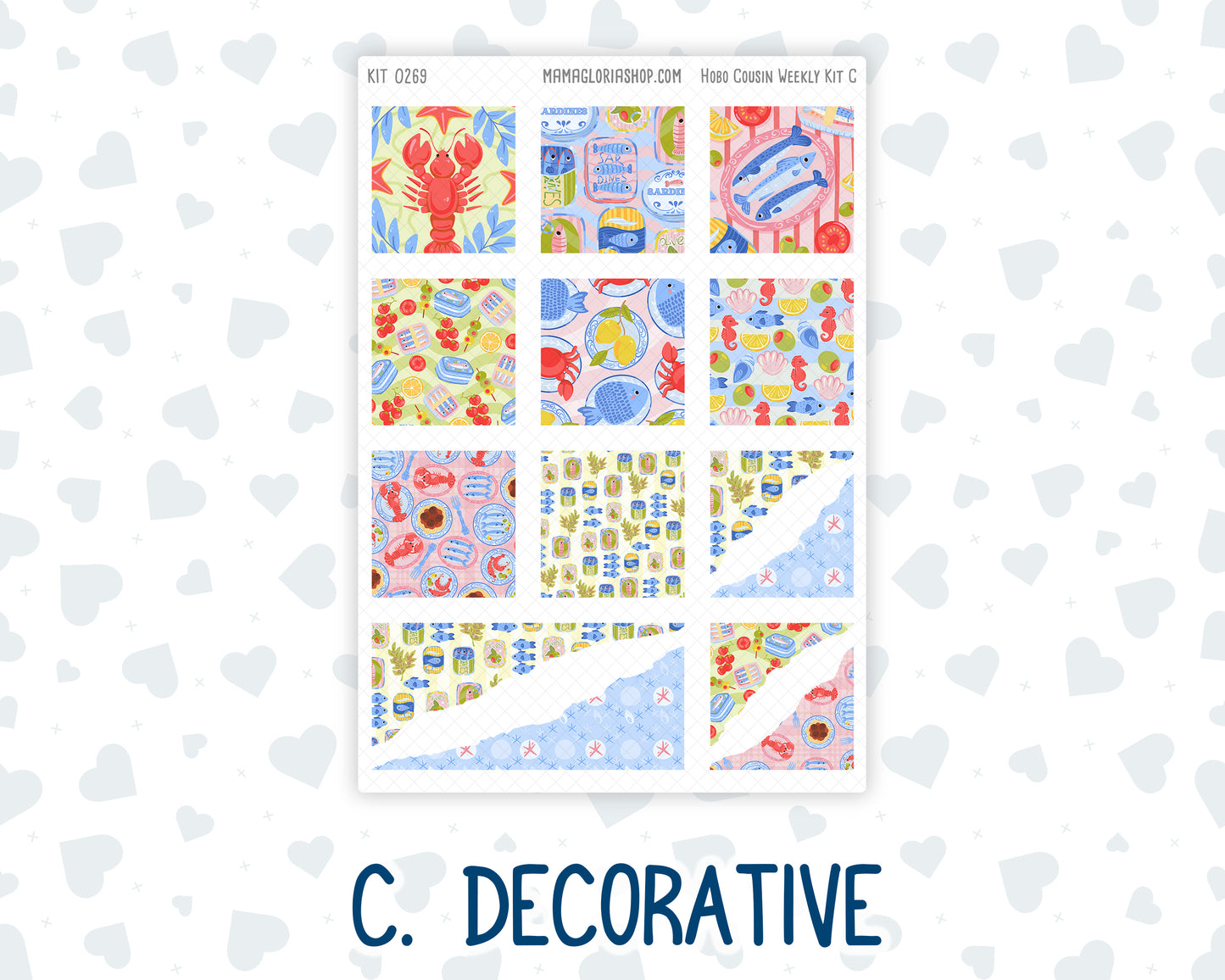 Kit 0269 - Hobonichi Cousin - Weekly Kit - June - Dolce Mare - 1.3” Wide Columns