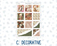 Kit 0298 - Hobonichi Cousin - Weekly Kit - October - Velvet Bloom - 1.3” Wide Columns