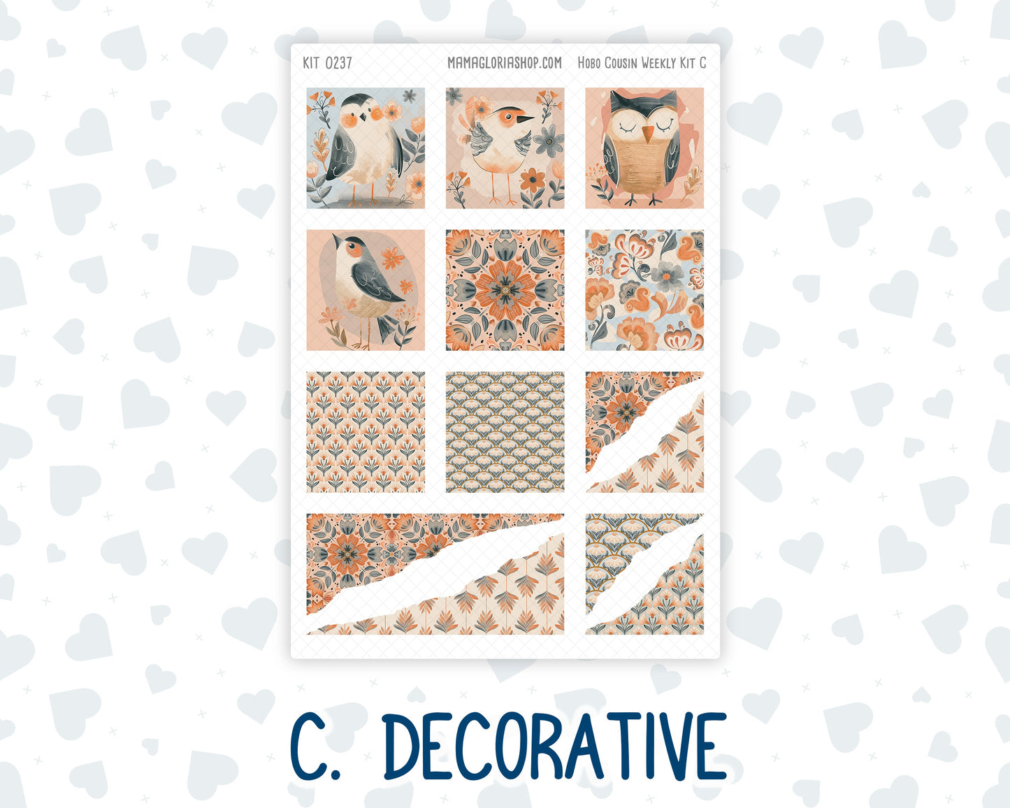 Kit 0237 - Hobonichi Cousin - Weekly Kit - October - Forest Folk - 1.3” Wide Columns