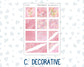 Kit 0253 - Hobonichi Cousin - Weekly Kit - February - Rosy Daydreams - 1.3” Wide Columns