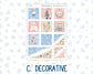 Kit 0305 - Hobonichi Cousin - Weekly Kit - December - Sugarplum Parade - 1.3” Wide Columns
