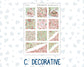 Kit 0244 - Hobonichi Cousin - Weekly Kit - December - Santas Village - 1.3” Wide Columns