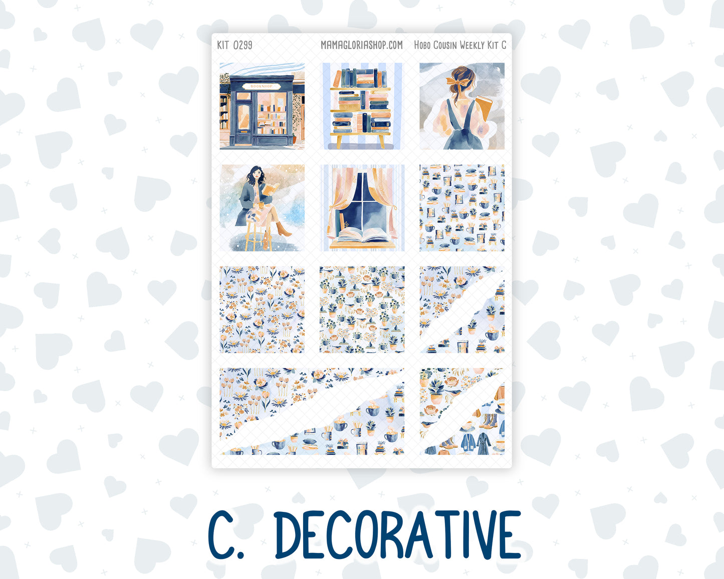 Kit 0299 - Hobonichi Cousin - Weekly Kit - October - Book Nook - 1.3” Wide Columns