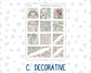 Kit 0245 - Hobonichi Cousin - Weekly Kit - December - Vintage Christmas - 1.3” Wide Columns